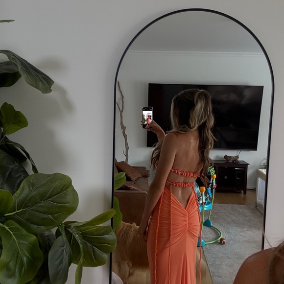 Stunning Orange Backless Dress - Picture 1 of 5